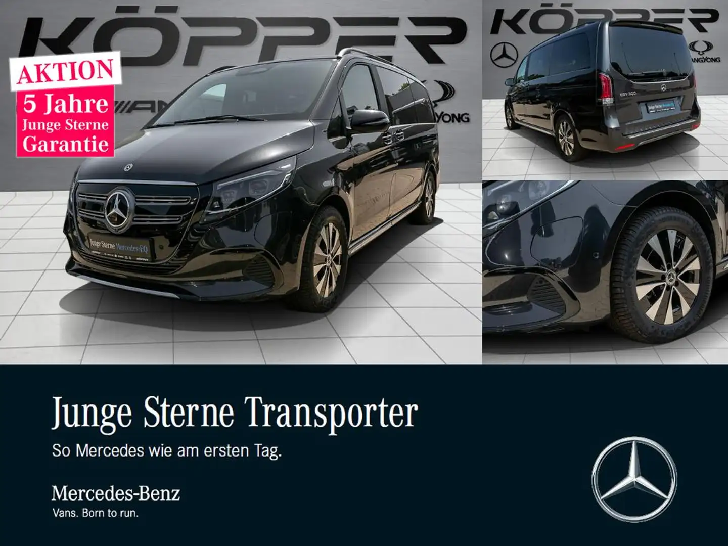 Mercedes-Benz EQV 300 L neues Modell Black Line Distronic LED Gris - 1