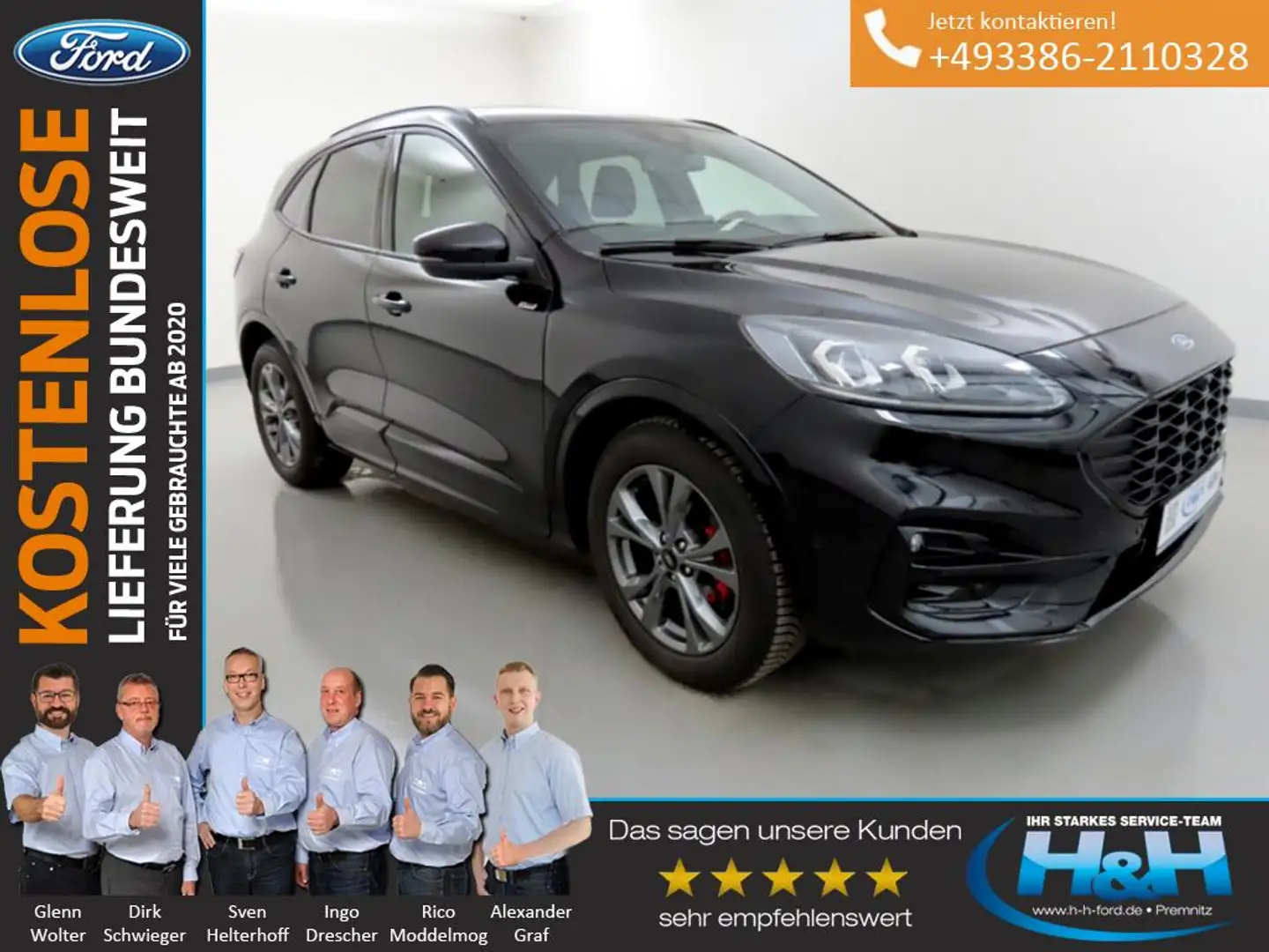 Ford Kuga 1.5 Ecob ST-Line X AHK+Panodach+iACC Schwarz - 1
