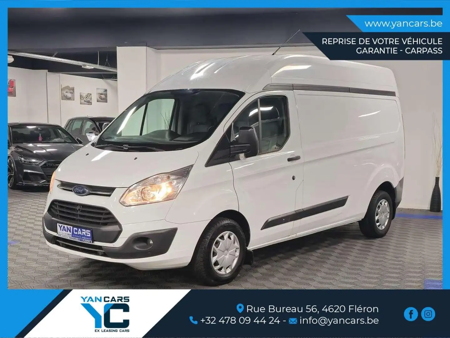 Ford Transit Custom MAXI * L2H1* SUR-élevé * 2.0 TDCi * TVAC! Blanc - 1