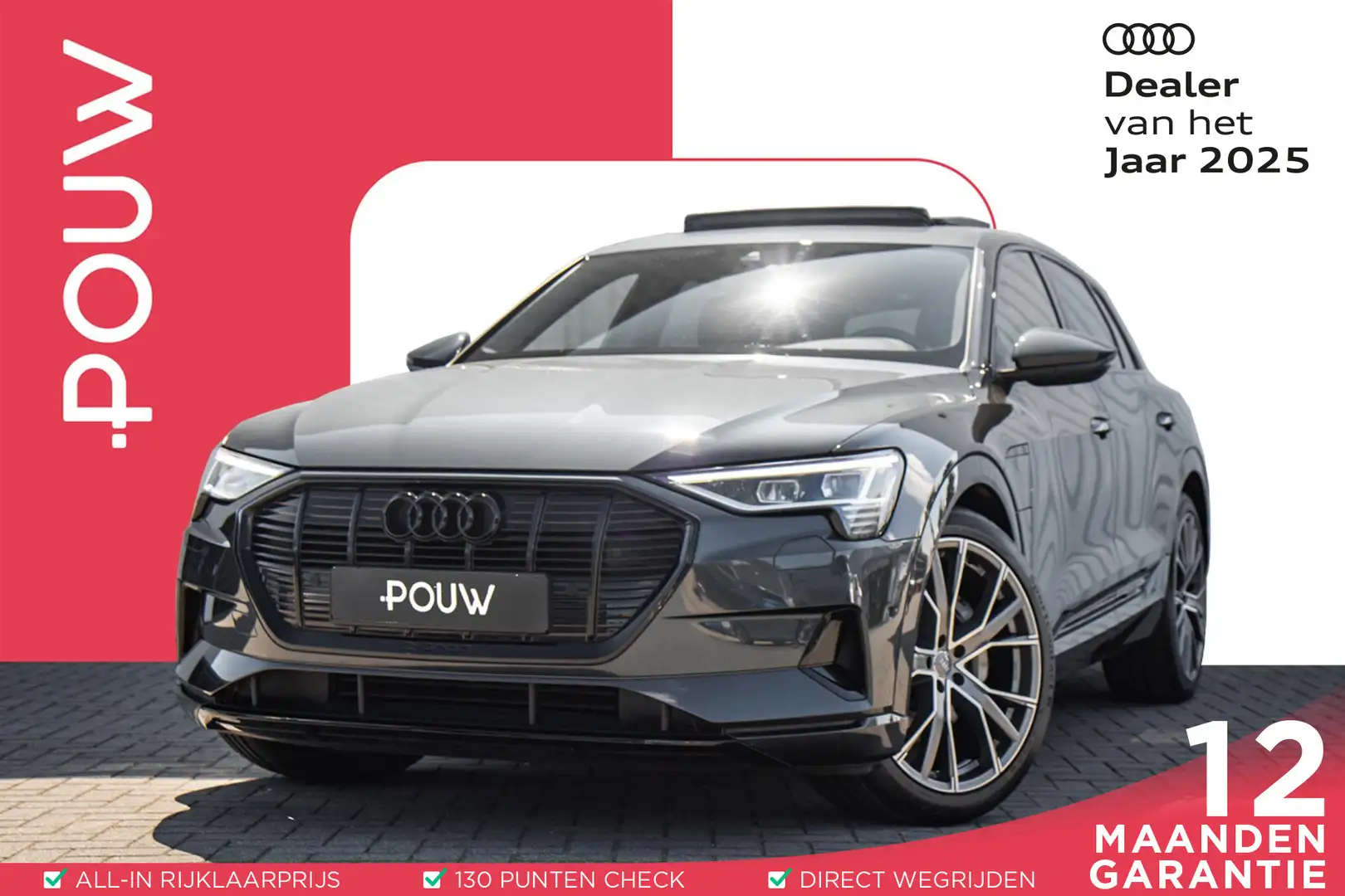 Audi e-tron 55 408pk quattro advanced 95 kWh | 20" Velgen | Pa Grijs - 1