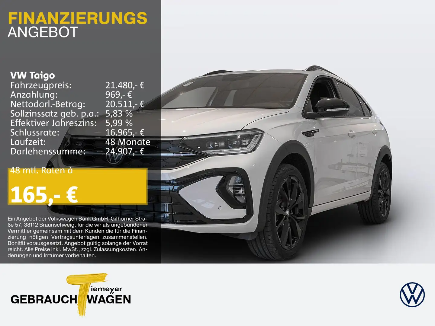 Volkswagen Taigo 1.0 R-LINE IQ.LIGHT IQ.DRIVE KAMERA Wit - 1