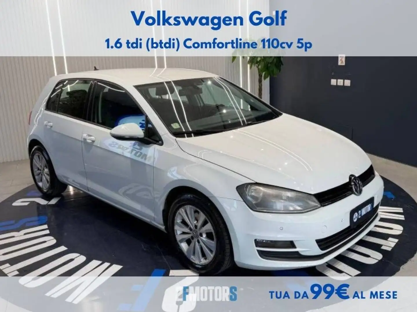 Volkswagen Golf 1.6 tdi  Comfortline 110cv 5p Weiß - 1