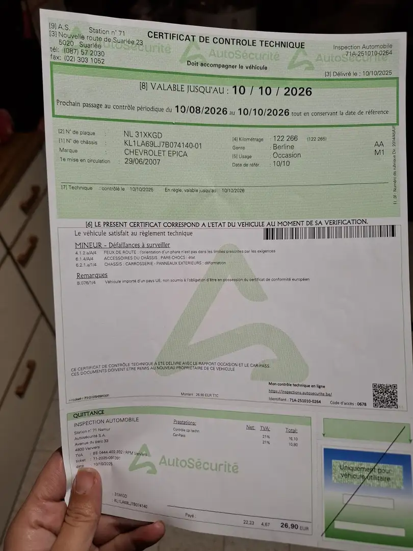 Chevrolet Epica Epica 2.5i 24v LT Blanc - 2