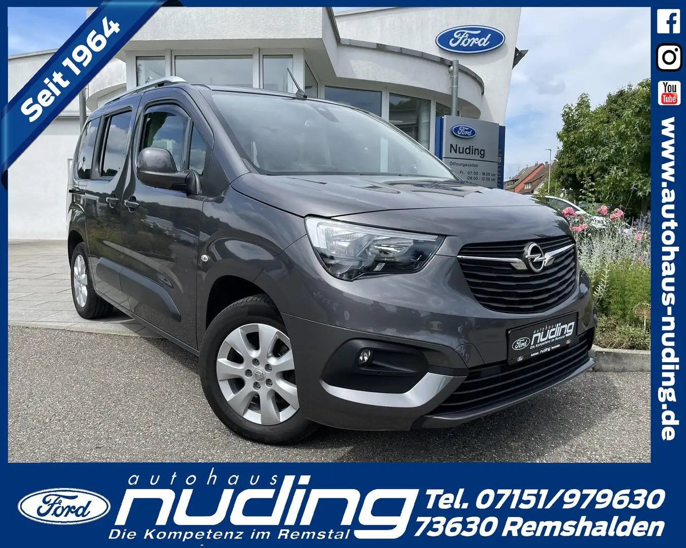 Opel Combo Life E 1.2 Turbo Edition Gris - 1