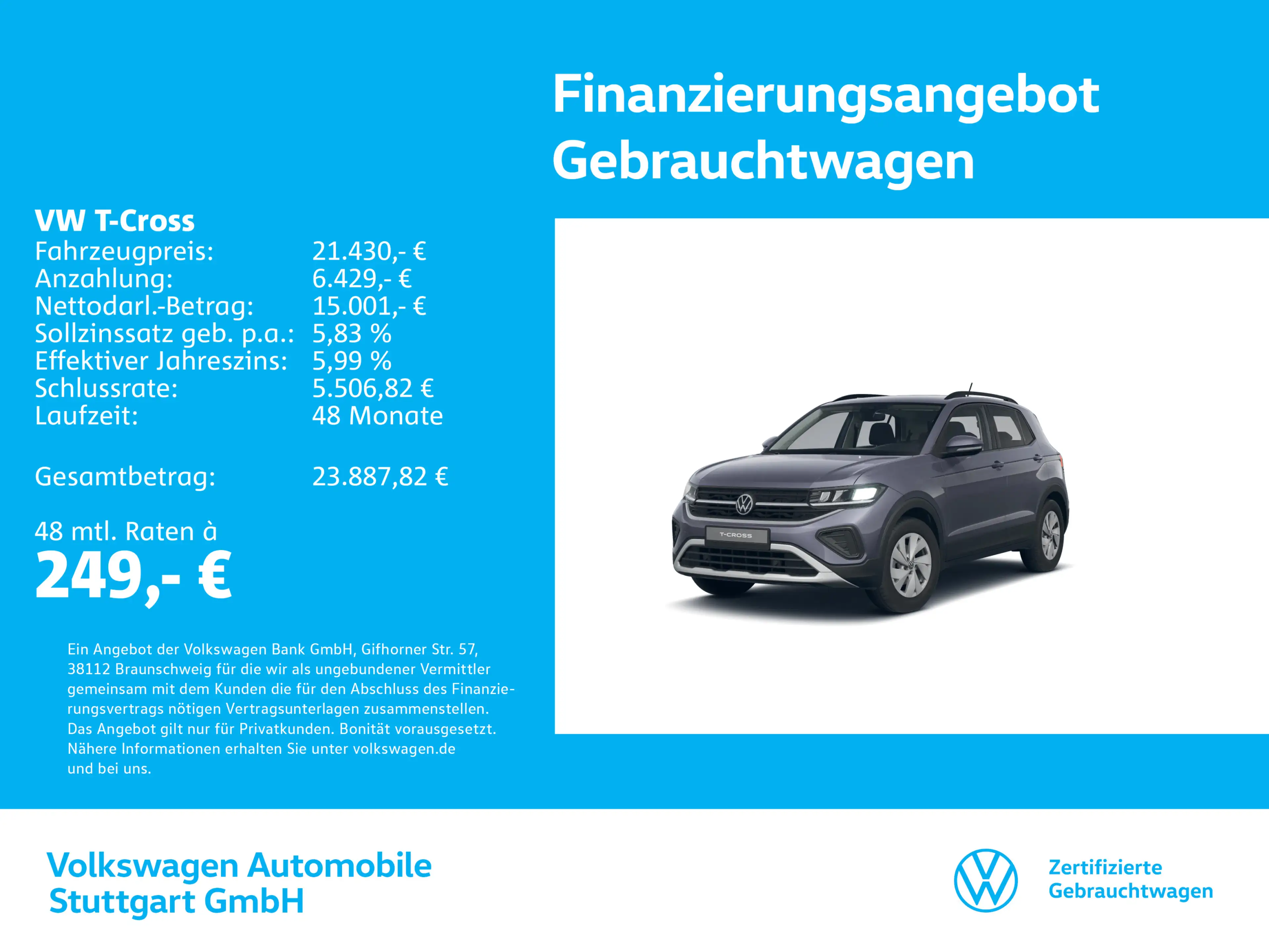 Volkswagen T-Cross 1.0 TSI Life 85 KW