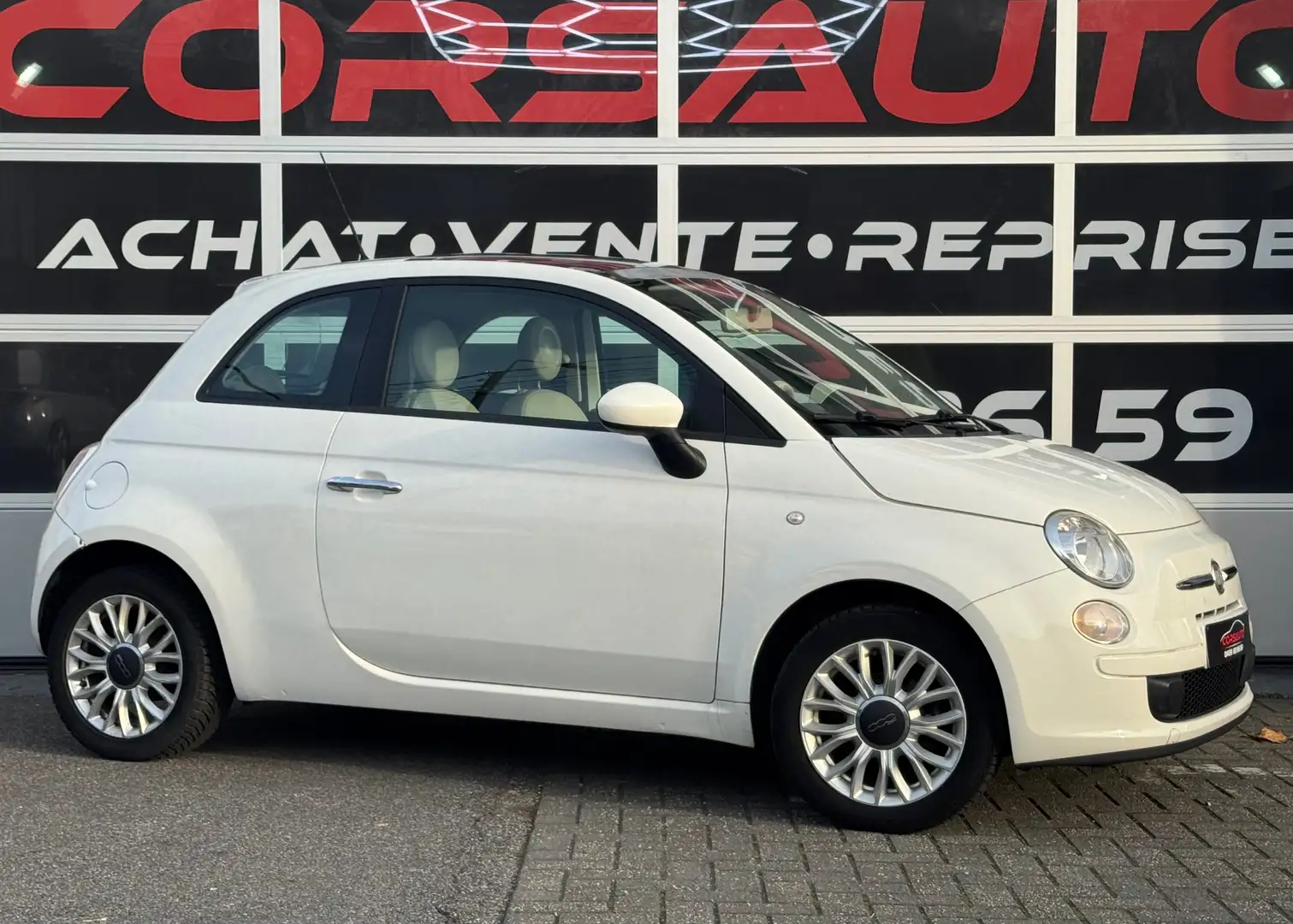 Fiat 500 500 1.2i TOIT OUV RADIO VE VC JA Blanc - 2