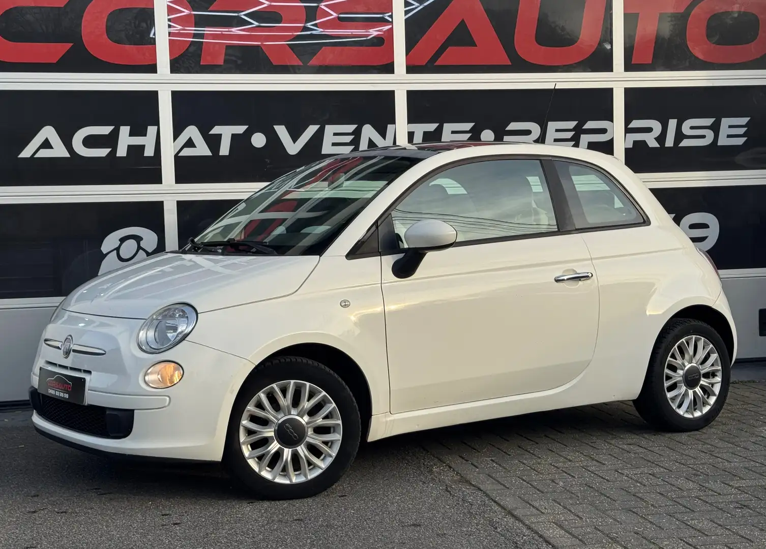 Fiat 500 500 1.2i TOIT OUV RADIO VE VC JA Blanc - 1