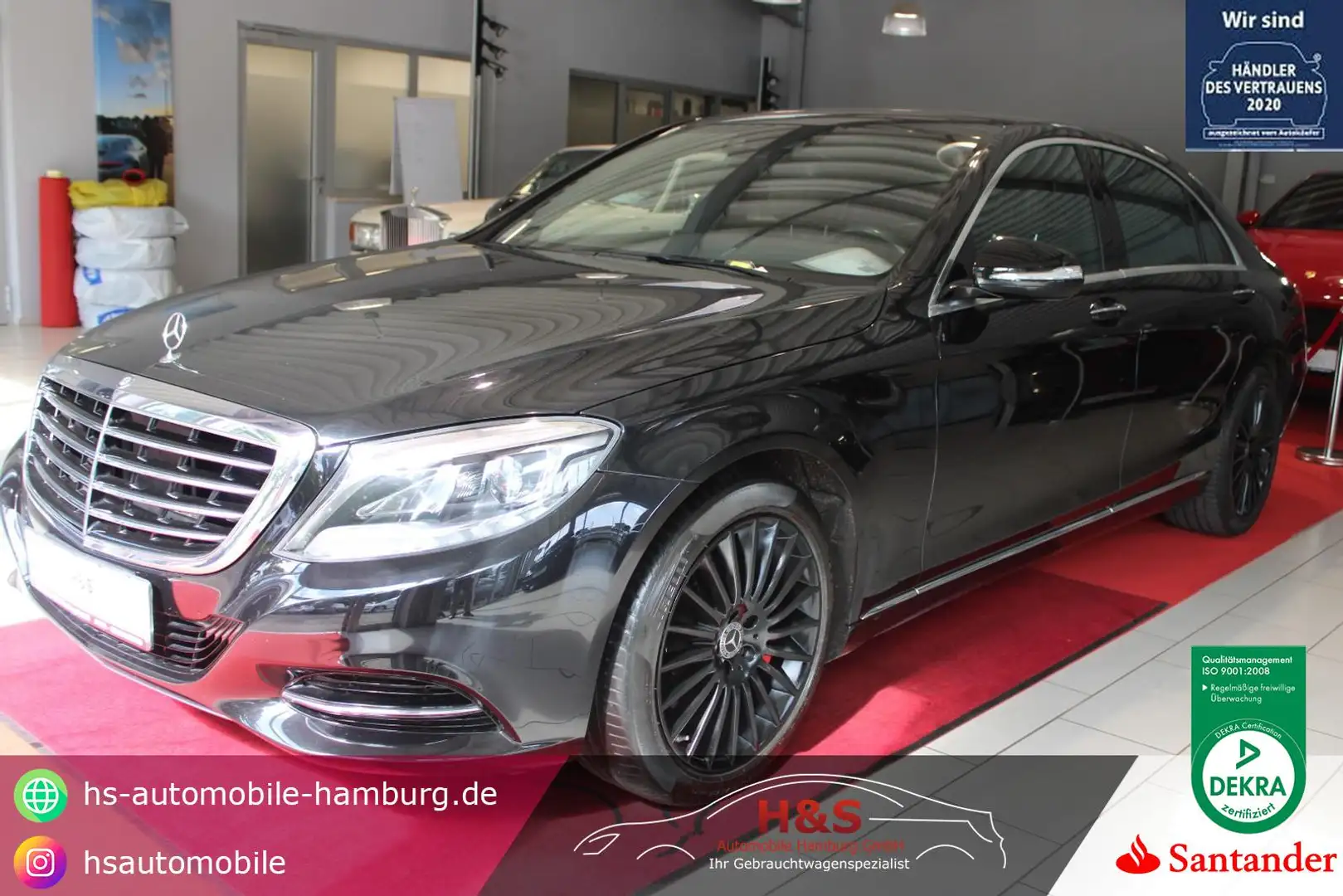 Mercedes-Benz S 400 4Matic L gepflegt*Scheckheft Schwarz - 1