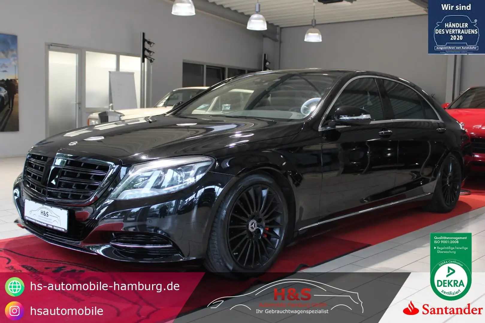 Mercedes-Benz S 400 4Matic L gepflegt*Scheckheft Černá - 1