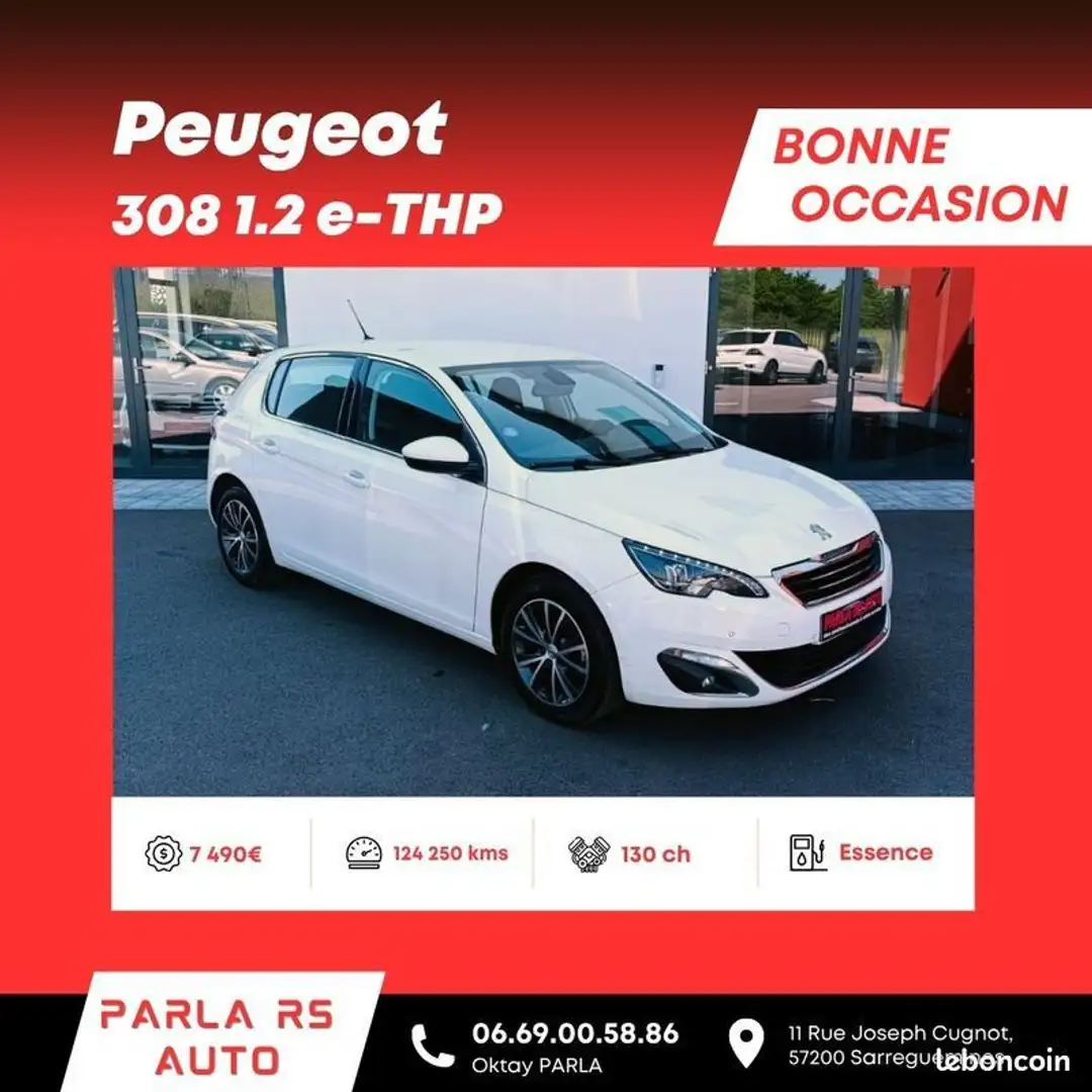 Peugeot 308 II 1.2 e-THP 12V 130ch Blanco - 1