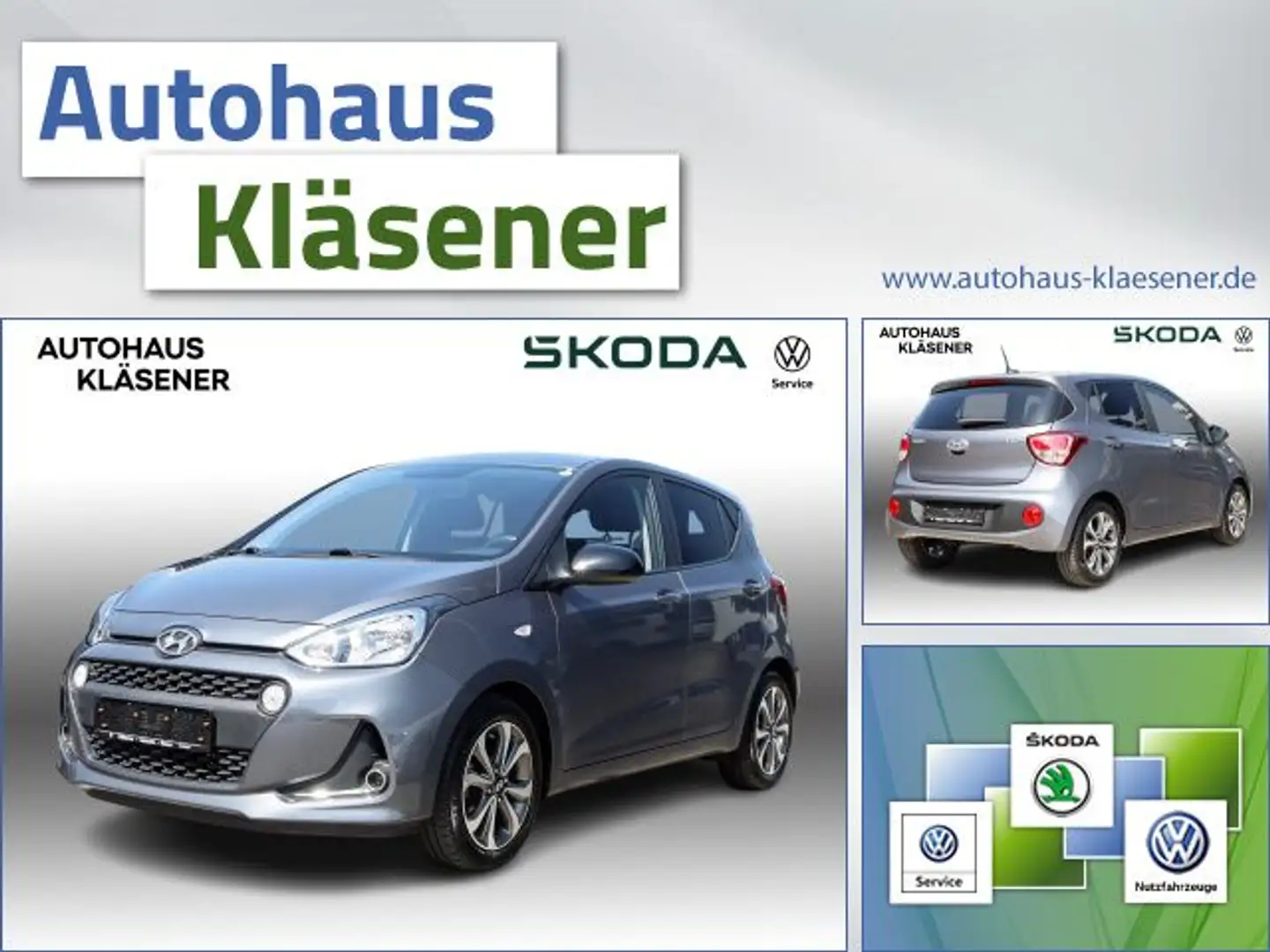Hyundai i10 Yes Plus 1.2 64 KW KLIMAAUTOMATIK PDC GRA LM Grey - 1