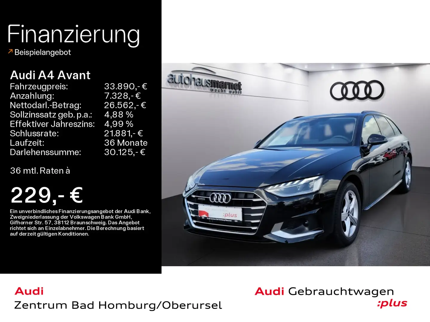 Audi A4 Advanced 40 TDI quattro*Tour*virtual co Schwarz - 1