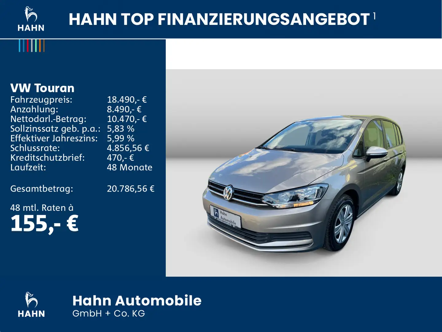 Volkswagen Touran 1.0TSI Klima Radio MFA PDC Beige - 2