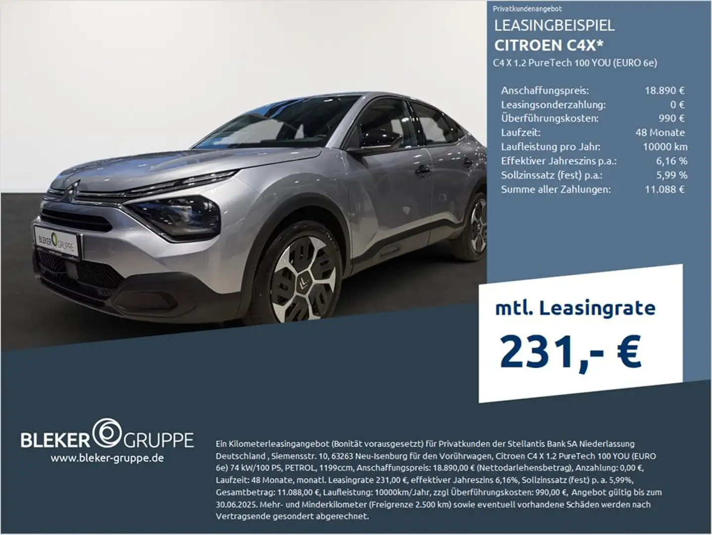 Citroen C4 X C4 X PureTech 100 You Gris - 1