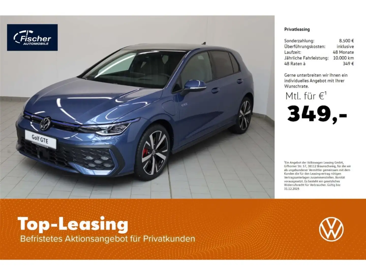Volkswagen Golf 1.5 eHybrid OPF GTE Blau - 1