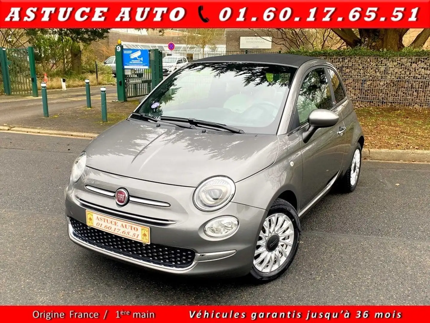 Fiat 500C 1.0 70CH BSG S\u0026S DOLCEVITA SPIAGGINA Grijs - 1
