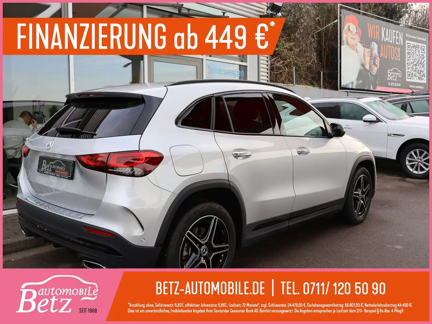 Mercedes-Benz GLA 250 e 360° PANO HUD 360° LED Stříbrná - 1