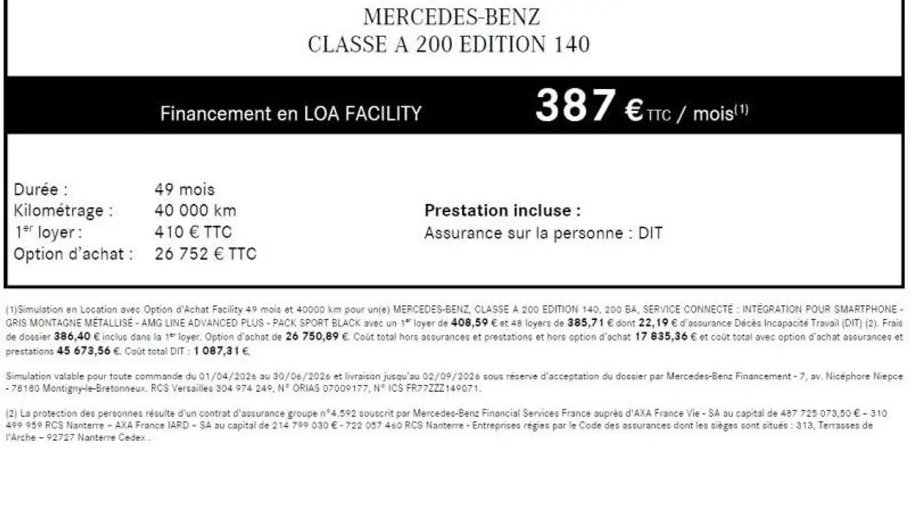 Mercedes-Benz A-Class 2026