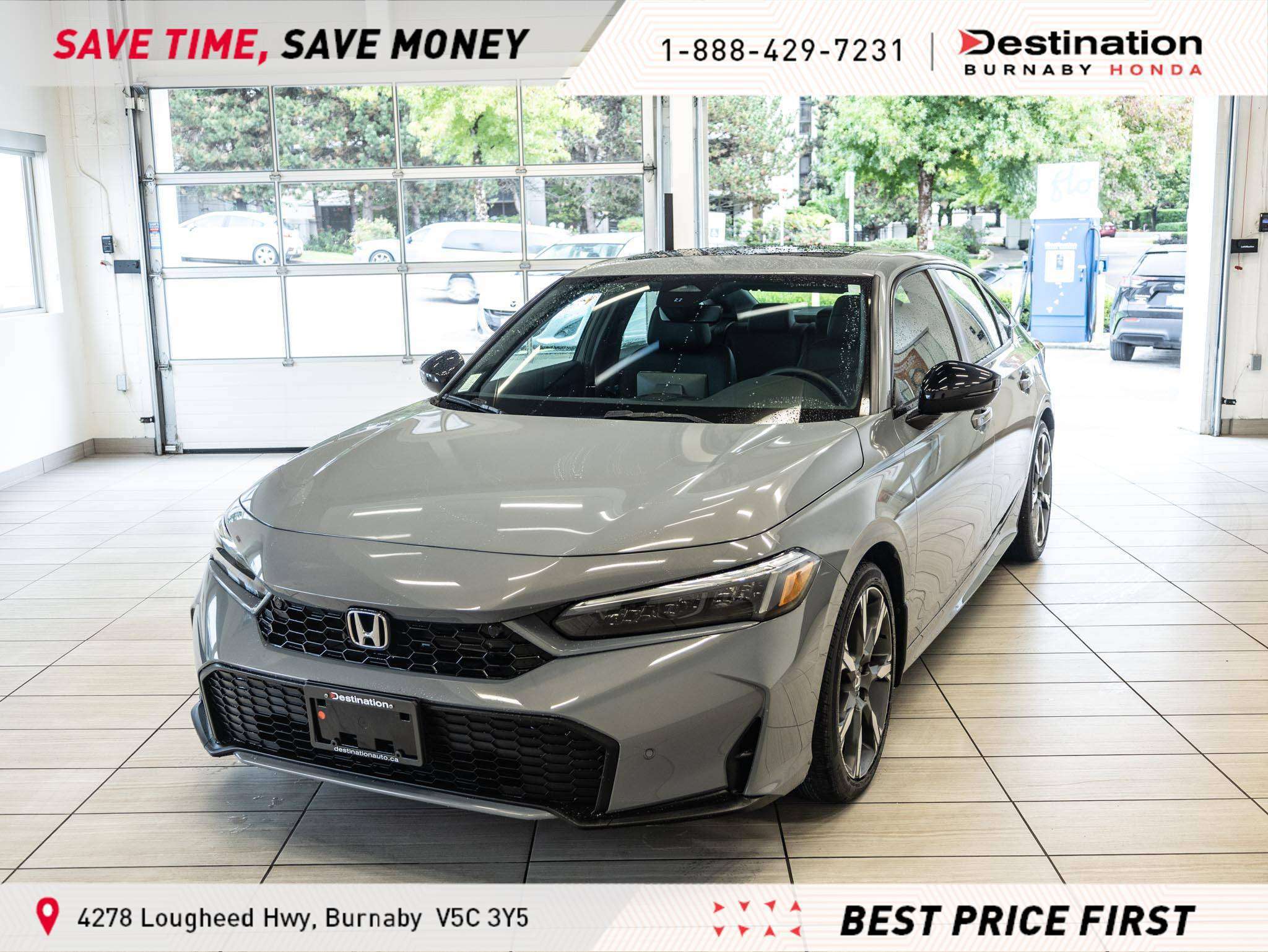 Gray (URBAN GREY PEARL) 2025 Honda Civic Hybrid Sedan Front-Wheel Drive Automatic