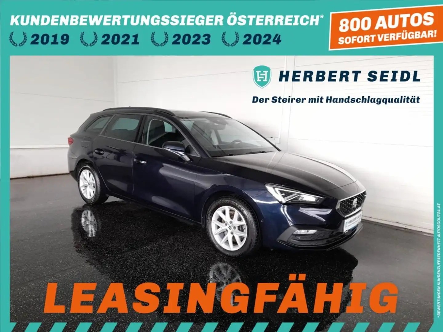 SEAT Leon ST STYLE 2,0 TDI DSG *SKY / VOLL-LED / VIRTUELL / NAVI / AHV & KAMERA / ACC / MEMORY SPORTSITZE / BEATS* Blau - 1