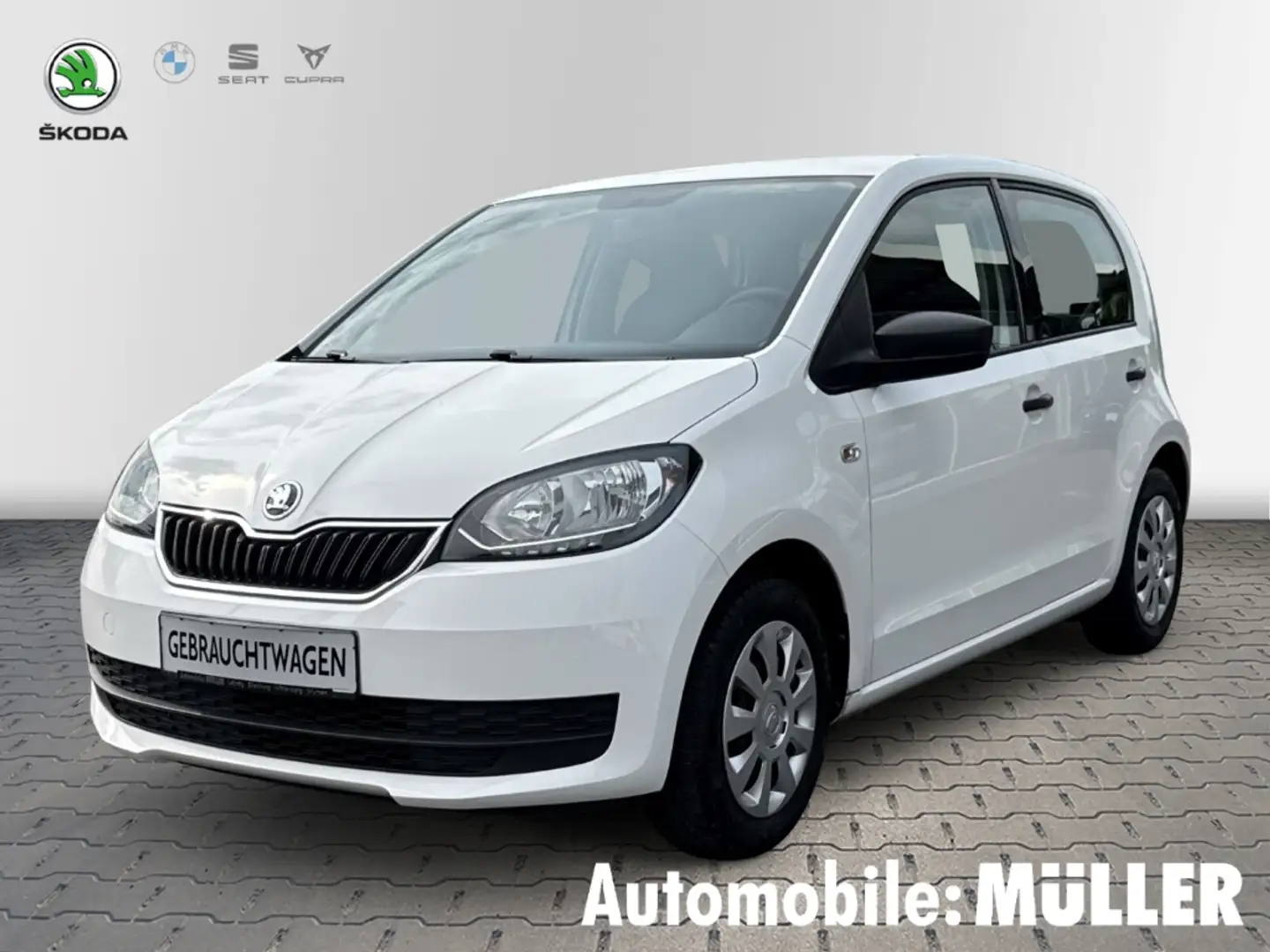 Skoda Citigo 1.0 Active Berganfahrass. GA Klima teilb.Rücksb eF Blanco - 1