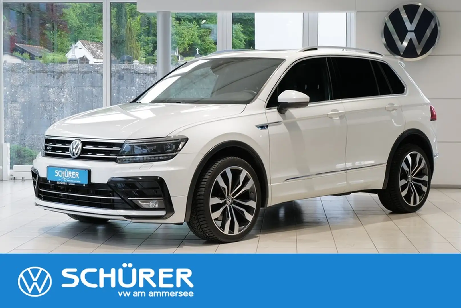 Volkswagen Tiguan 2.0TDI DSG 4MOTION R-Line AHK Pano Leder DCC 36... Weiß - 1
