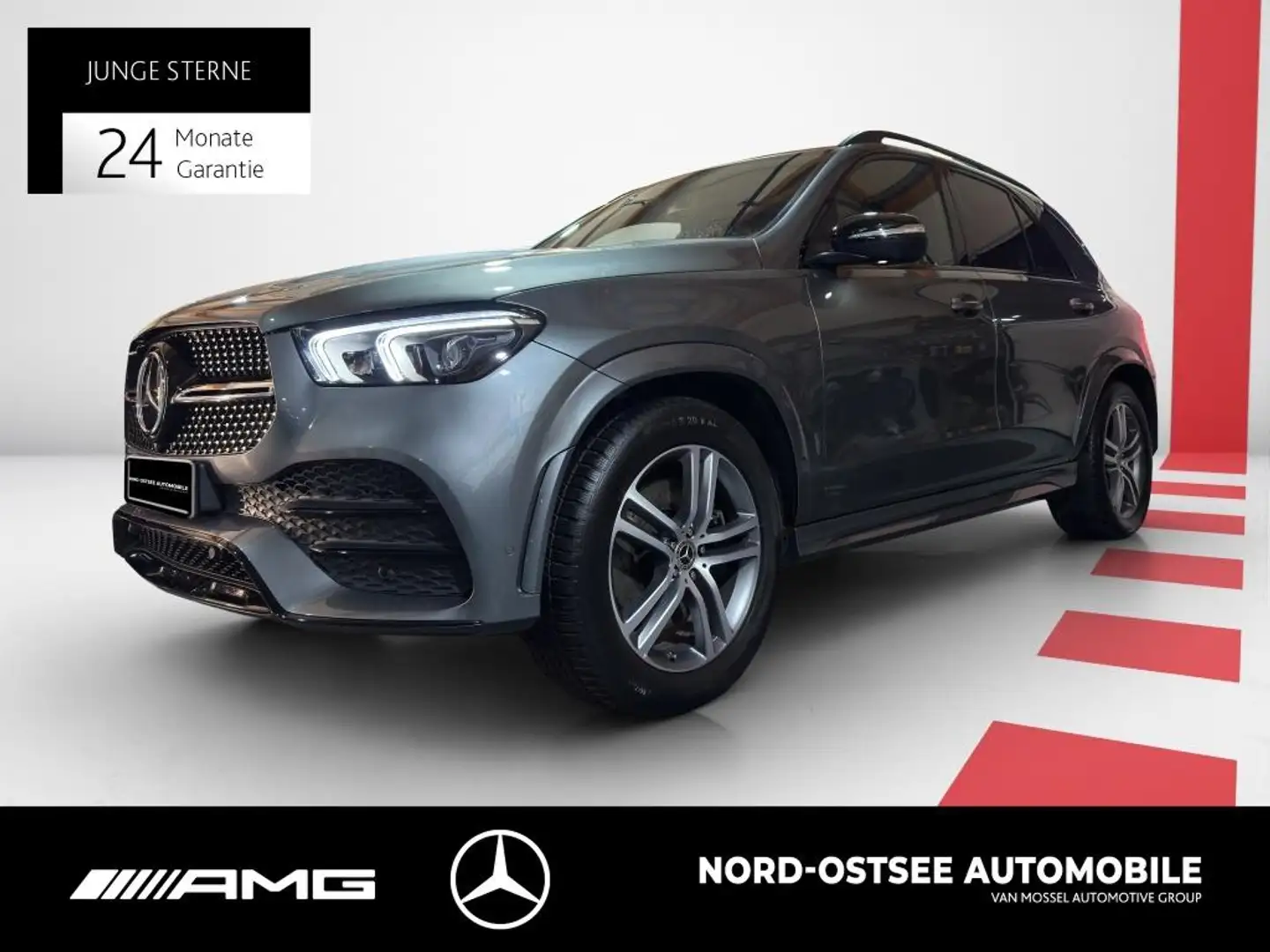 Mercedes-Benz GLE 400 d 4M AMG PANO 360 AHK BURMESTER NIGHT Grigio - 1