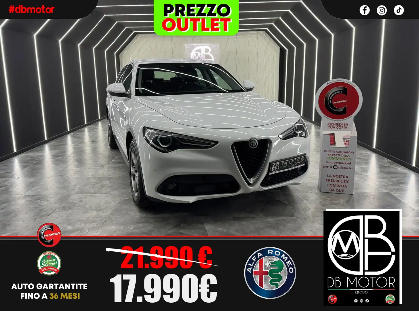 Alfa Romeo Stelvio Stelvio 2.2 t Super 180cv auto Bianco - 1