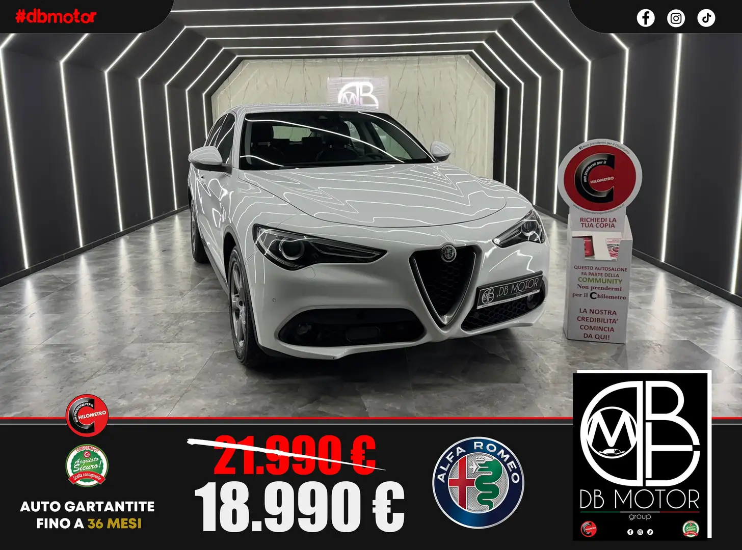 Alfa Romeo Stelvio Stelvio 2.2 t Super 180cv auto Bianco - 1