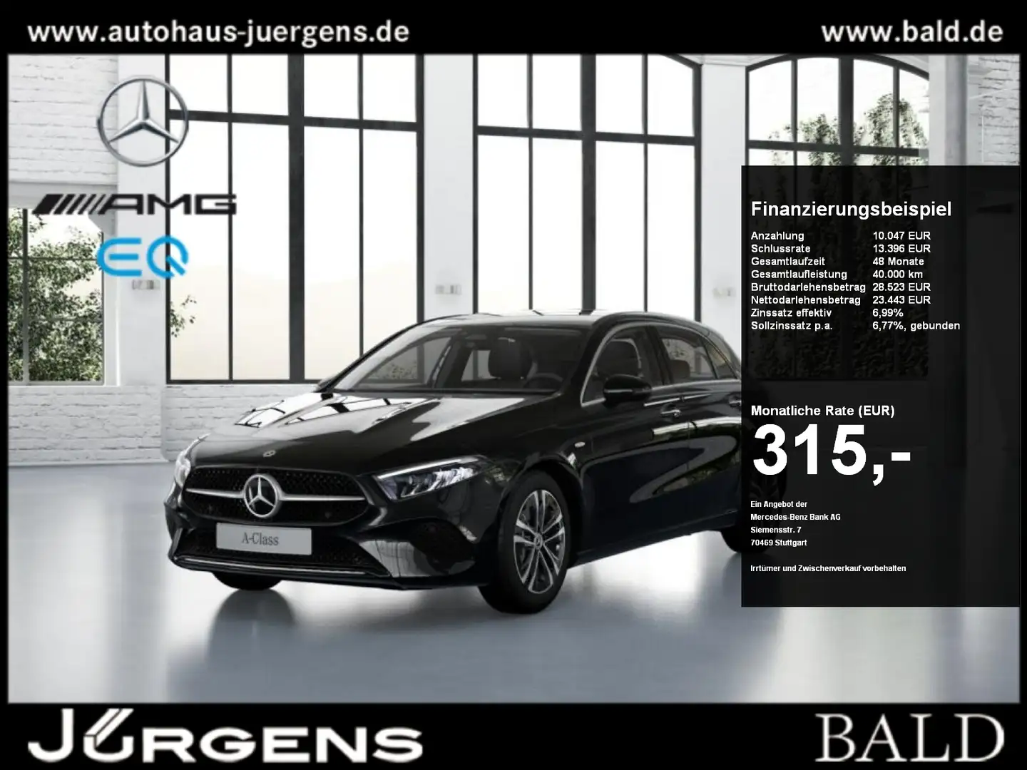 Mercedes-Benz A 250 e Progressive/LED/Cam/AHK/Winter/SHZ/17' Schwarz - 1