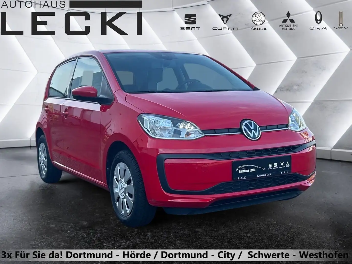 Volkswagen up! 1.0 move up! 5-TÜRER *KAMERA*PDC*BLUETOOTH*DAB* Rot - 1