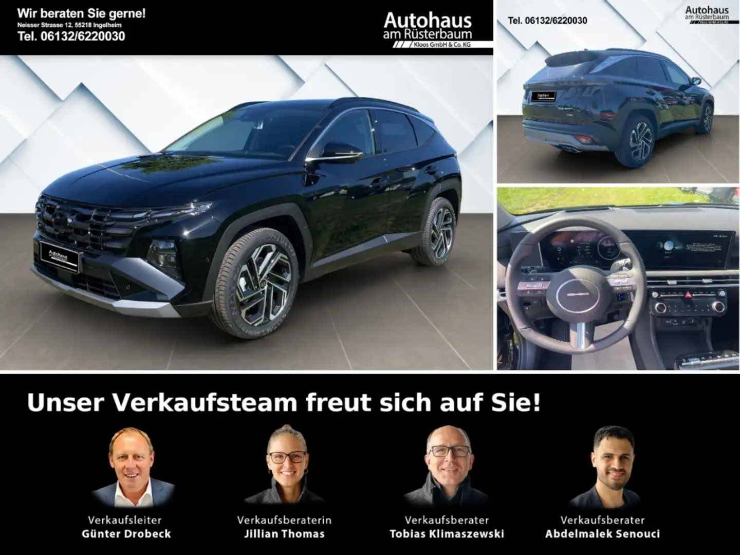 Hyundai TUCSON Prime Mild-Hybrid 7-DCT 4WD Assistenz-Paket, Panor Zwart - 1