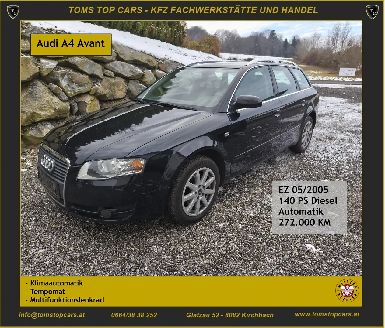 Audi A4 RESERVIERT Schwarz - 1