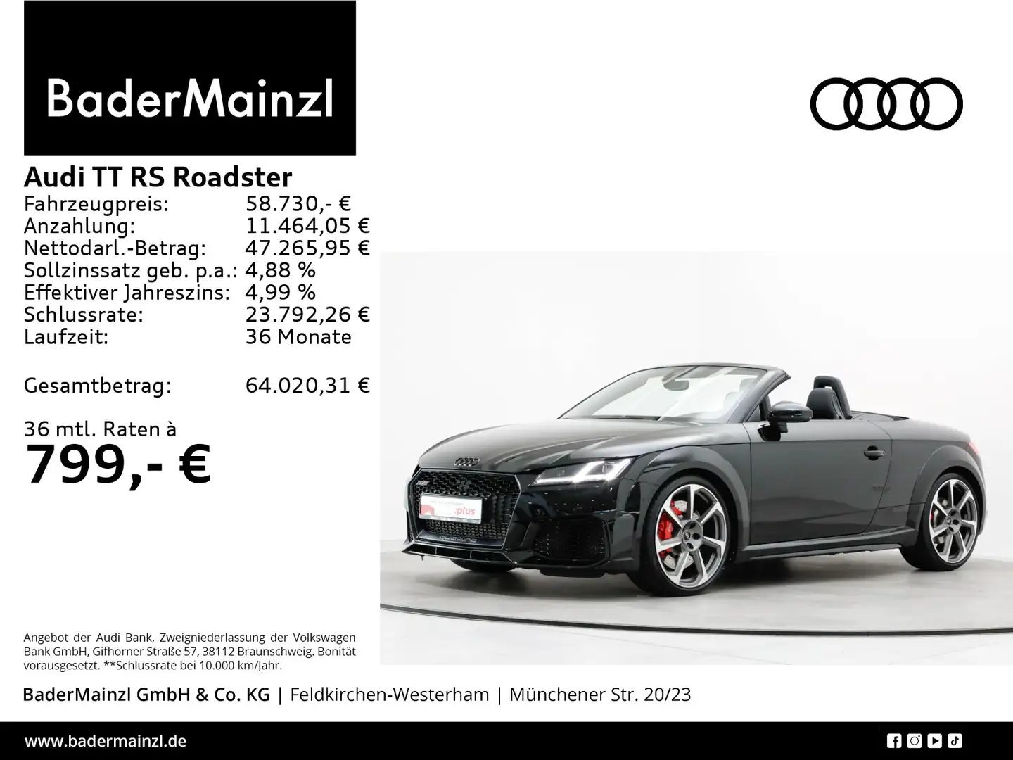 Audi TT RS S tronic B&O Kam. Matrix Virtual Noir - 1