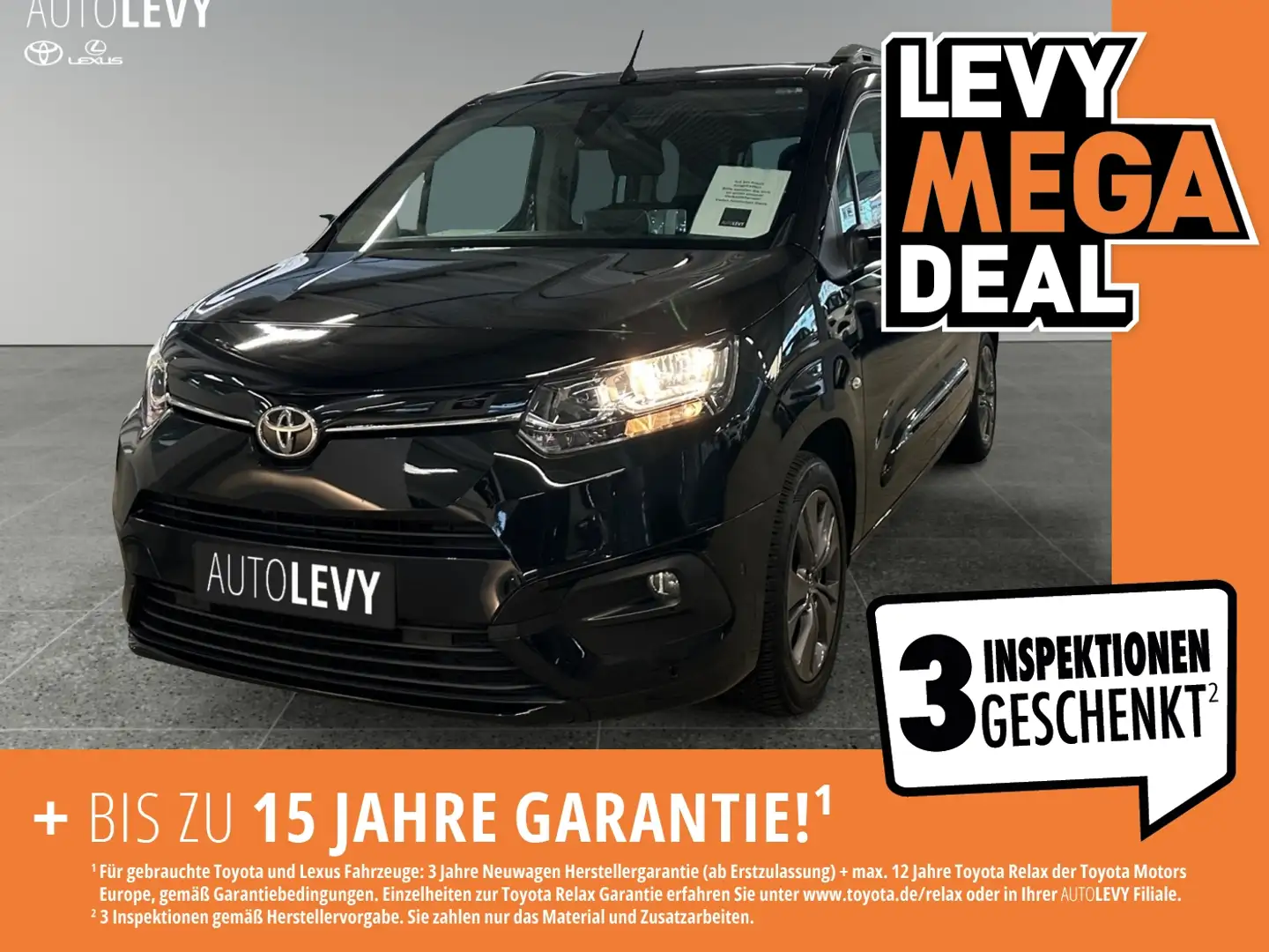 Toyota Proace City Verso 1.5D L1 Executive +HUD+Navi+PDC Siyah - 1