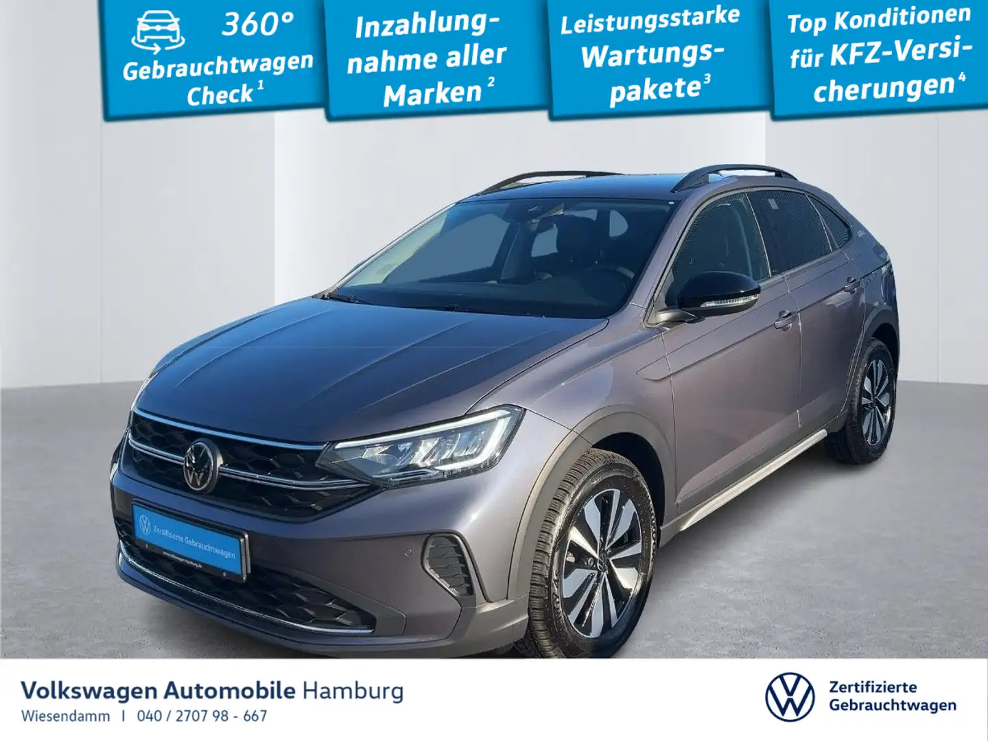 Volkswagen Taigo 1.0 TSI Goal 6-Gang LED Kamera Sitzhzg Grau - 1