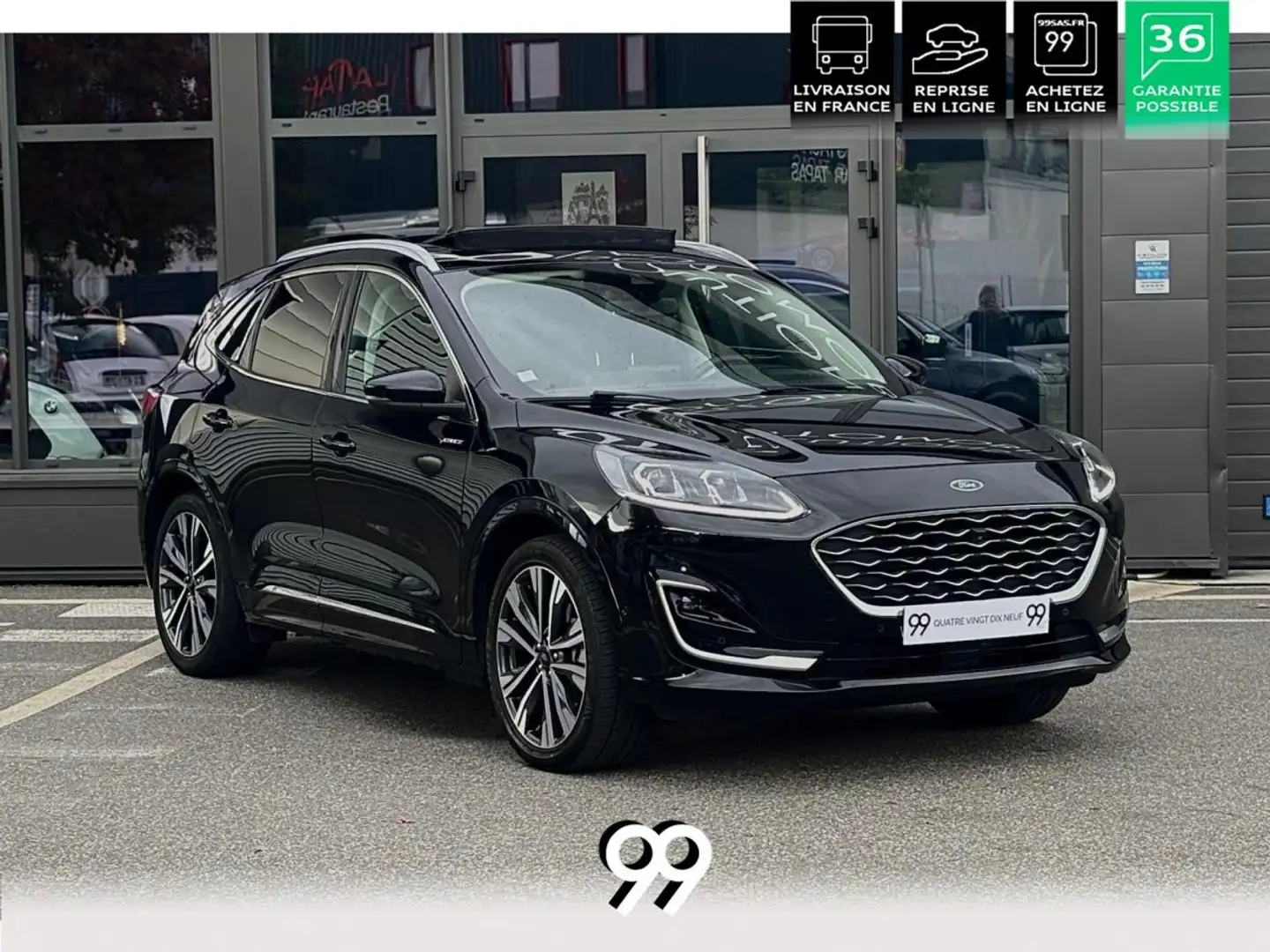 Ford Kuga 2.5 Duratec - 225 - BV e-CVT PHEV 4x2 Vignale TO - LIVRAISON CREDIT Negro - 2