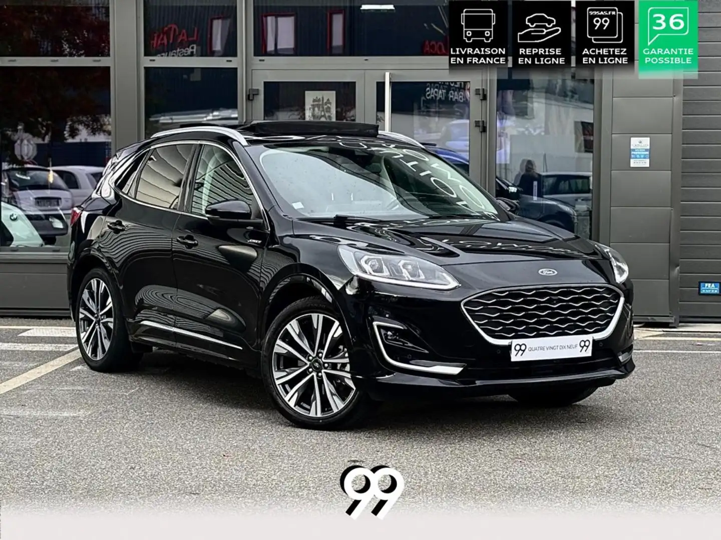 Ford Kuga 2.5 Duratec - 225 - BV e-CVT PHEV 4x2 Vignale TO - LIVRAISON CREDIT Negro - 1