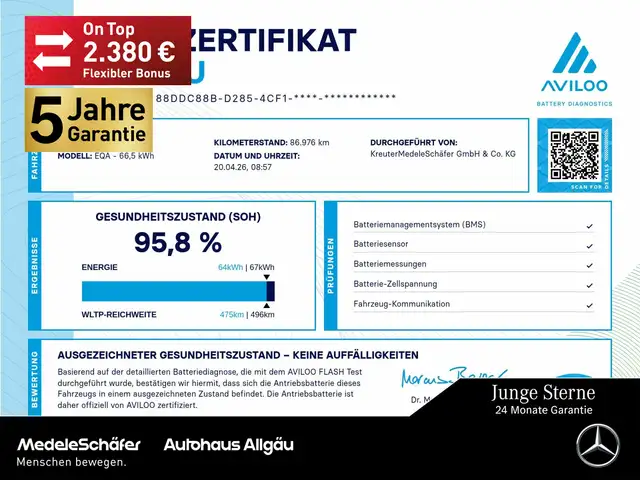 Mercedes-Benz EQA 300 EQA 300 4MATIC Progressive Distro Pano AHK Keyl
