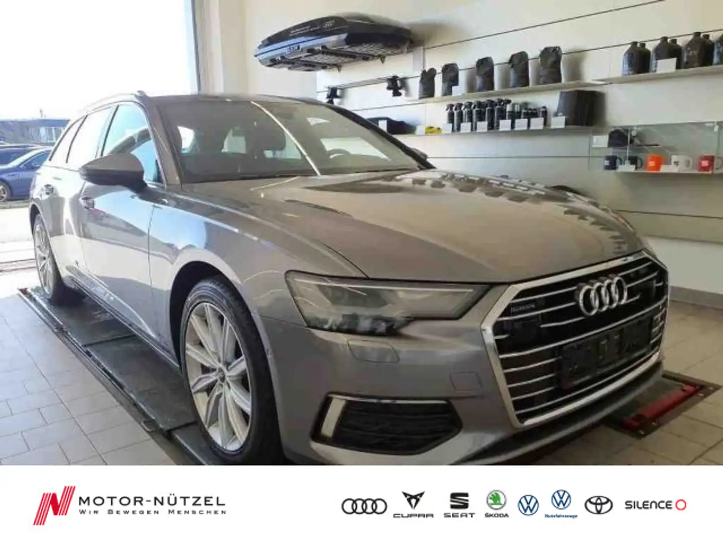 Audi A6 40 TDI QU S-TR DESIGN 5JG+LEDER+NAV+AHK Grijs - 1