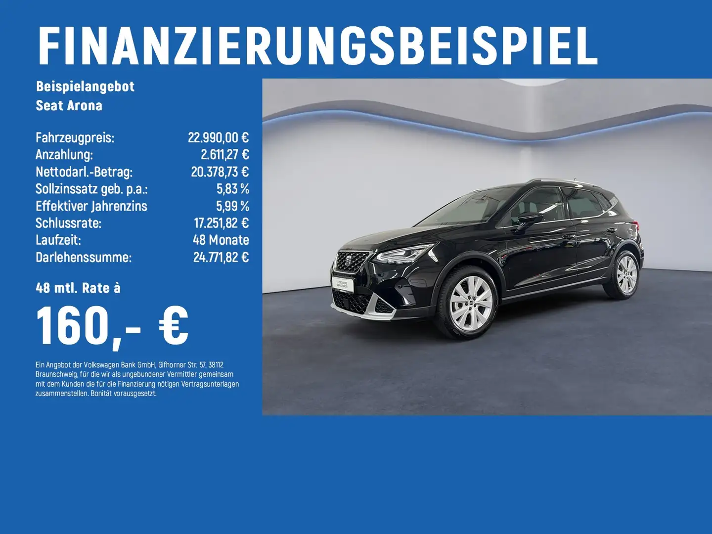 SEAT Arona Xperience 1.0 TSI DSG NAVI+LED+SHZ+PDC+GRA Schwarz - 2