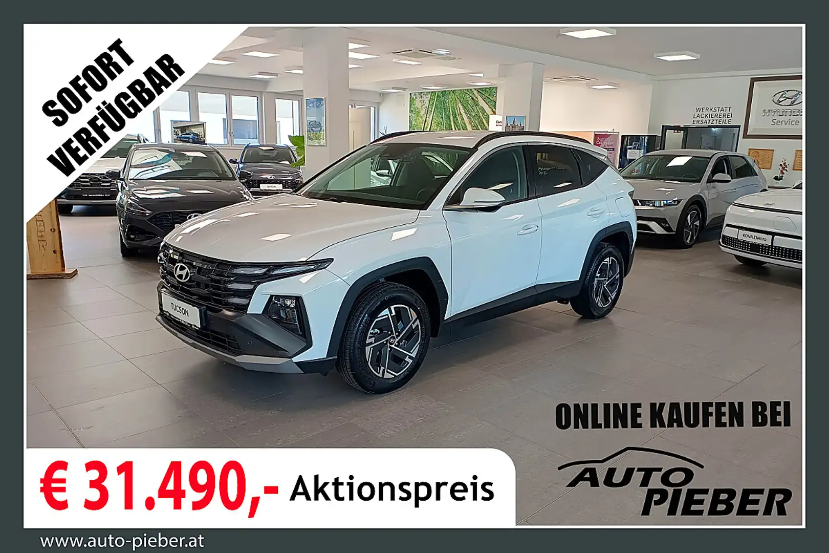 Hyundai TUCSON Tucson 1,6 T-GDI HEV 2WD Jubile *LED*Navi*Sitzh... Weiß - 1