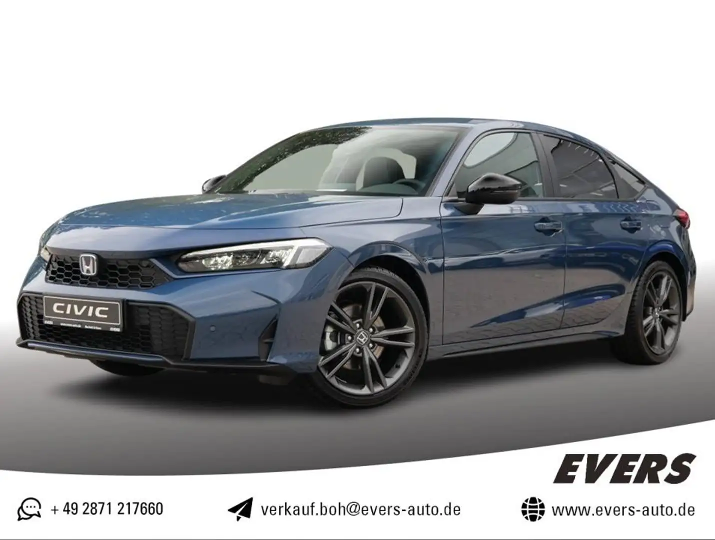 Honda Civic 2.0 e:HEV Sport Modell 2026 !! Blauw - 1