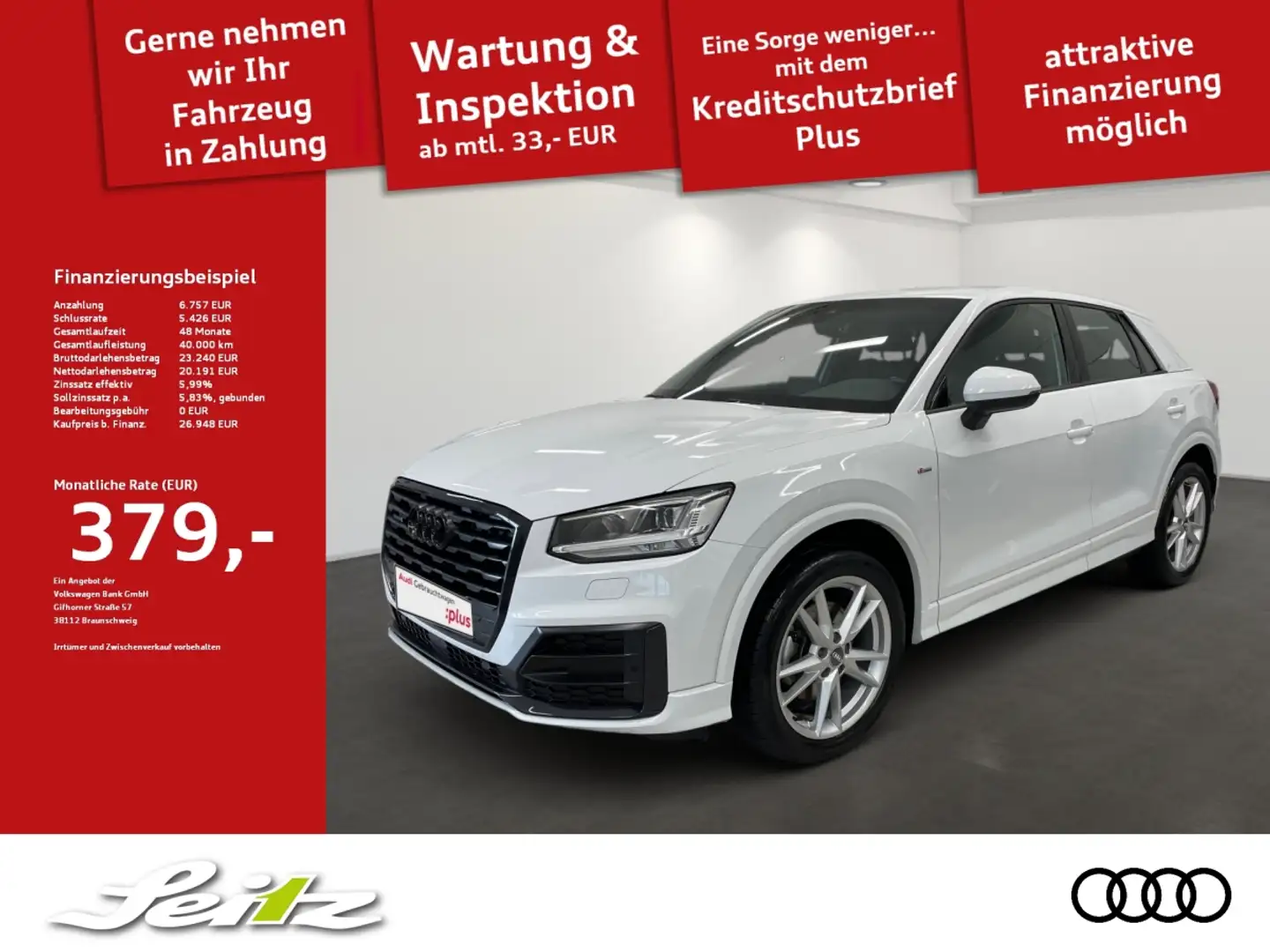 Audi Q2 40 TFSI quattro sport *AHK*LED*KAMERA* Blanc - 1