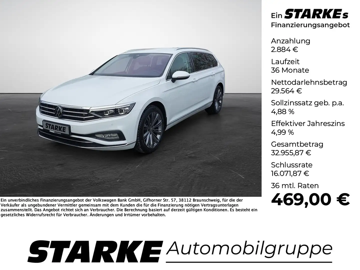Volkswagen Passat Variant 2.0 TSI DSG Elegance Weiß - 1
