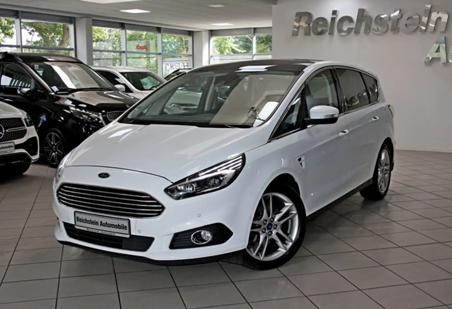 Ford S-Max Titanium 7-SITZER PANO MEMORY LEDER NAVI Weiß - 1