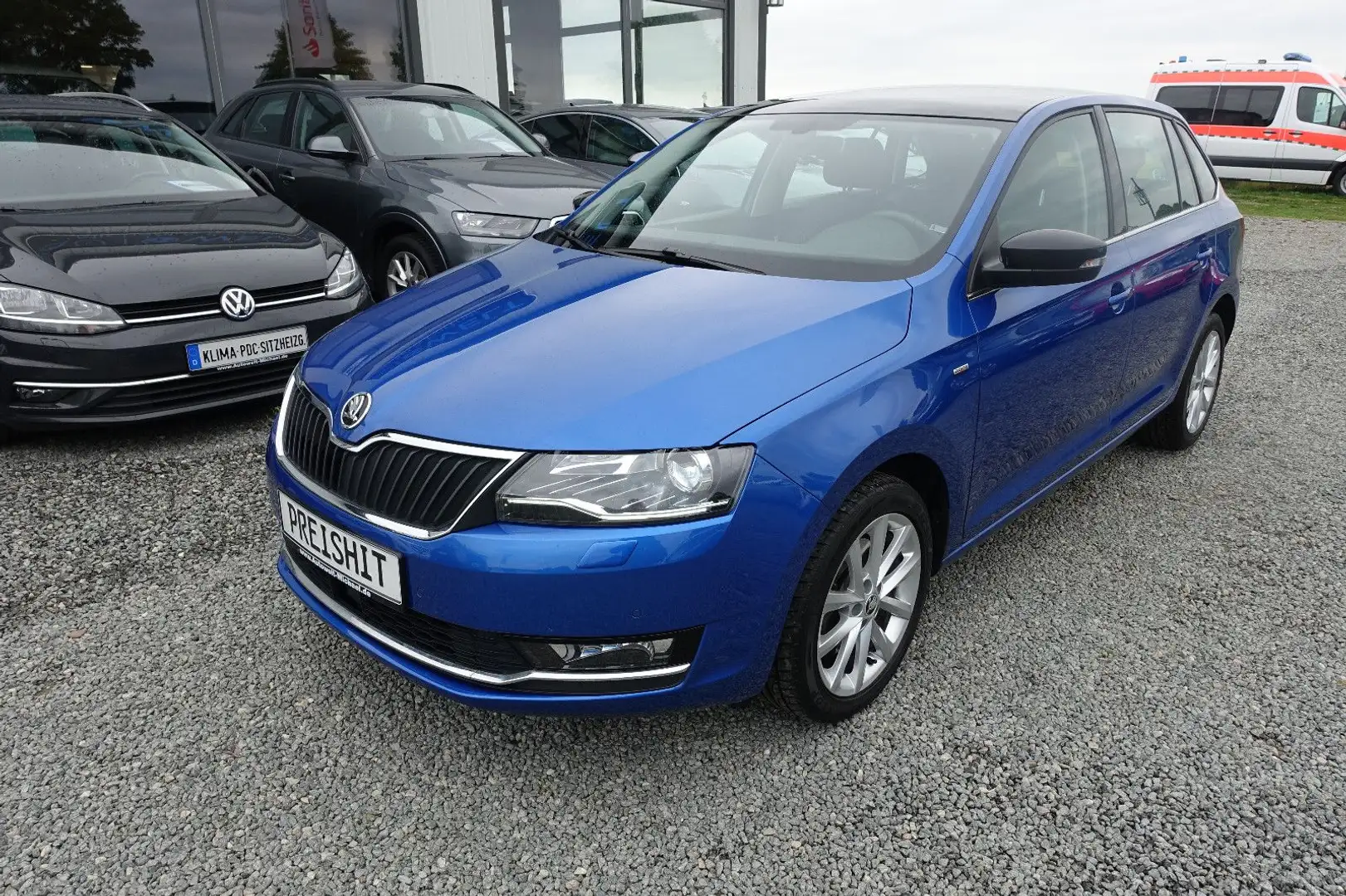 Skoda Rapid/Spaceback 1.0 DSG KLIMAAUT XEN NAV KAM DAB PANOMARA Blu/Azzurro - 2