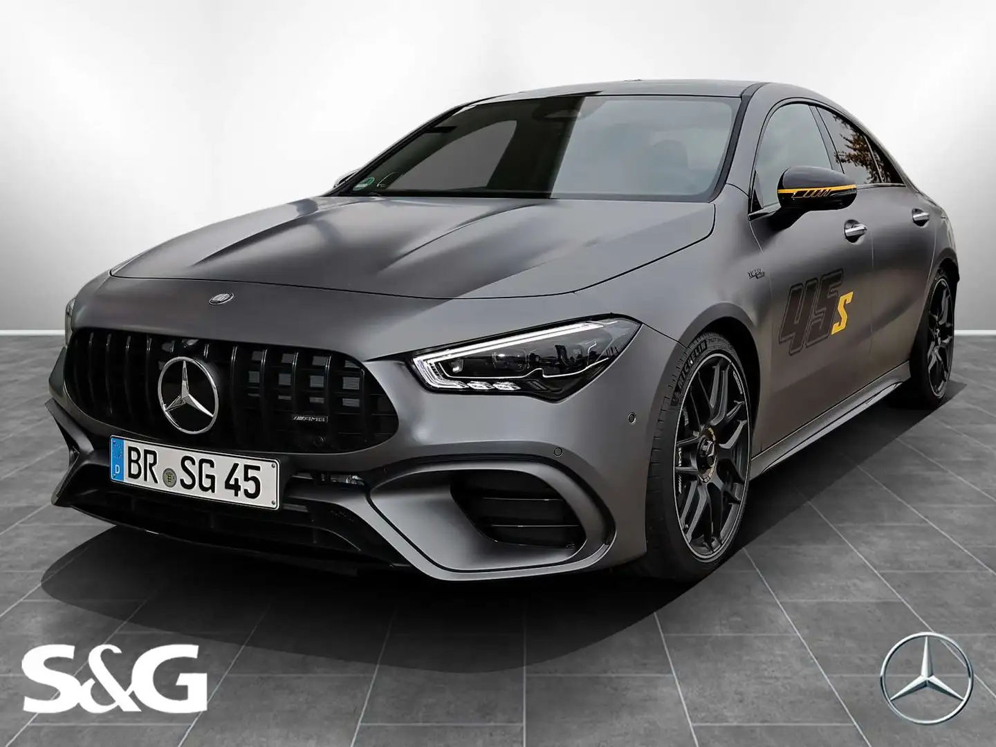 Mercedes-Benz CLA 45 AMG S 4M+ Coupé Final+360°+LED+Pano+Night Gris - 1