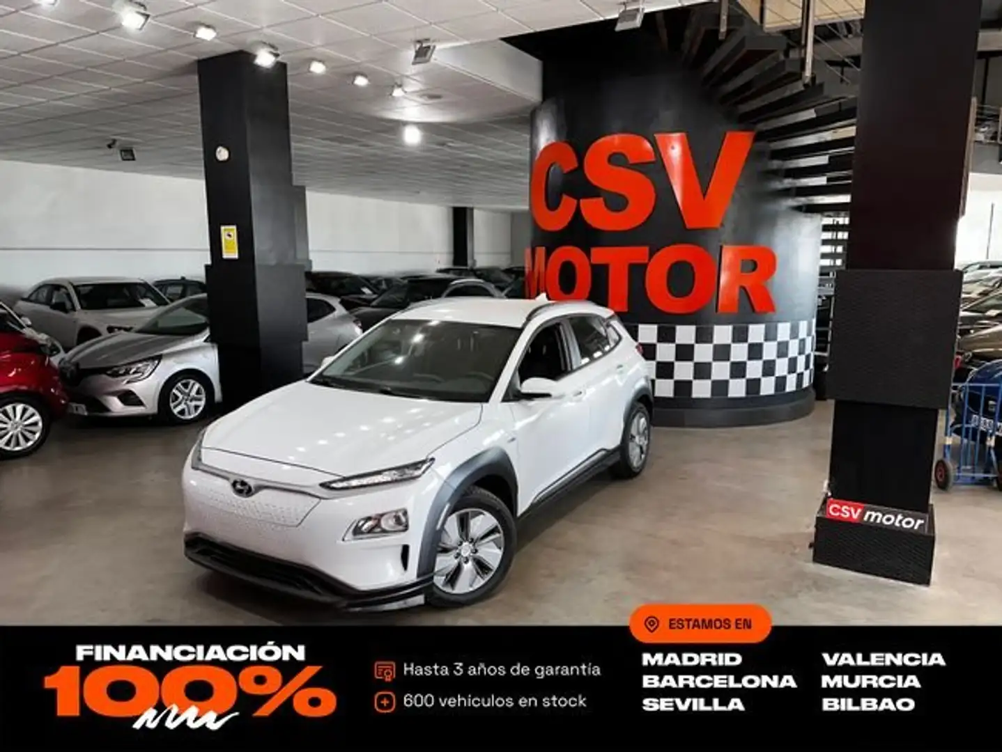 Hyundai KONA Eléctrico 100 kW (136 CV) Tecno 39 kWh Blanco - 1