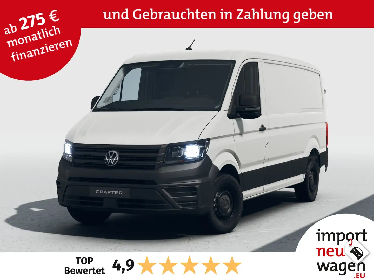 Volkswagen Crafter Kasten 30 L3H2 2.0 TDI Kamera+Klima+AHK+App+MFL Weiß - 1